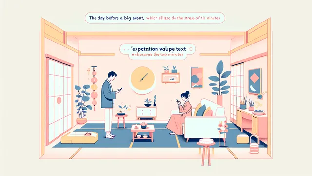 大事な予定の前日に「期待値テキスト」を送る。