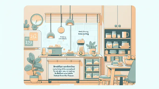 朝食サンドイッチを週末に作り置き。