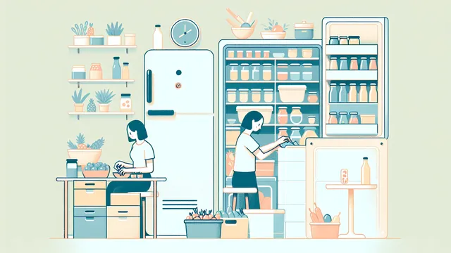 冷凍庫の奥で化石化した食材、