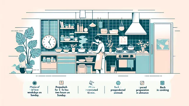 日曜2時間で平日5日分。