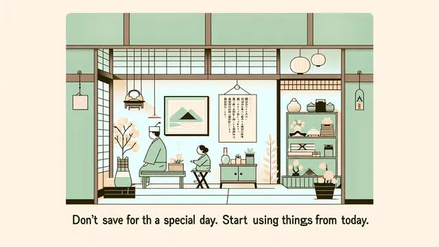 「特別な日」のために取っておかない。